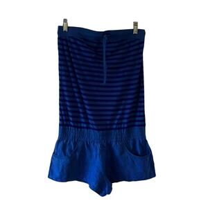 Guess Jeans Blue Striped Romper Woman's Size Small
